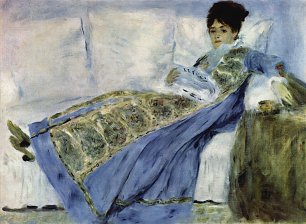 Auguste Renoir madame Monet auf dem Divan Wandbild