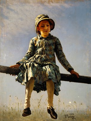 Ilya Repin Dragonfly Painters daughter portrait Wandbild