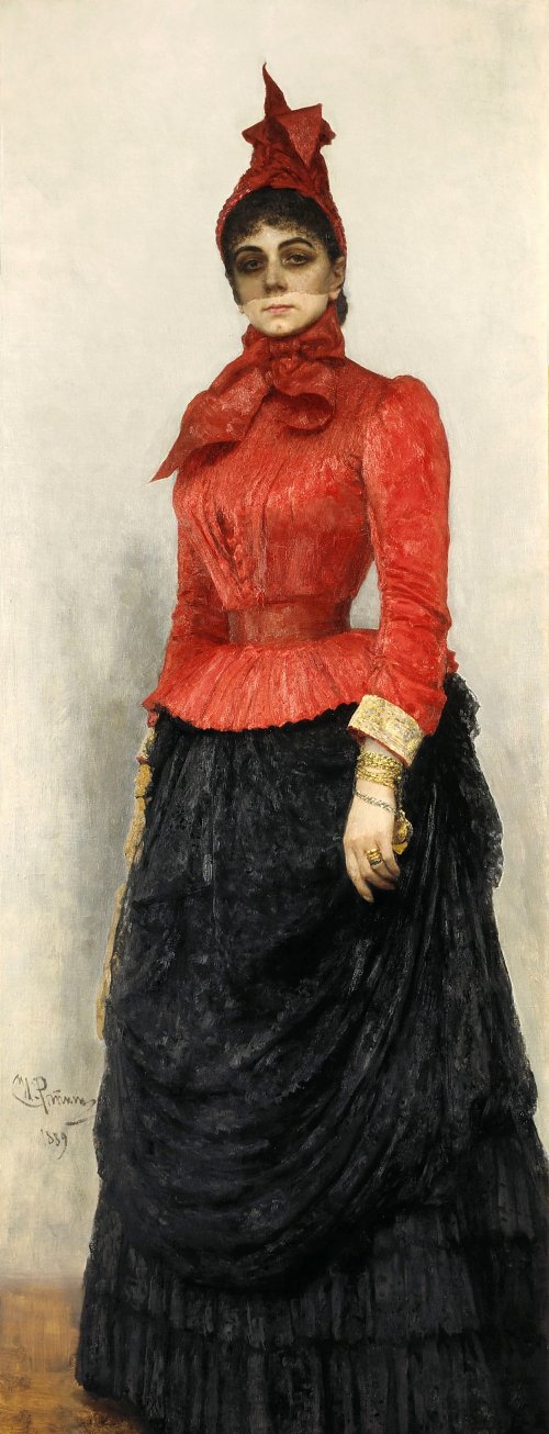 Ilya Repin Portraet der Baronesse Warwar Wandbild