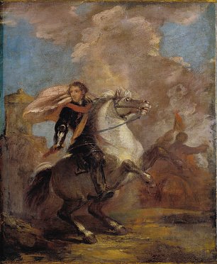 Joshua Reynolds An Officer on Horseback Wandbild