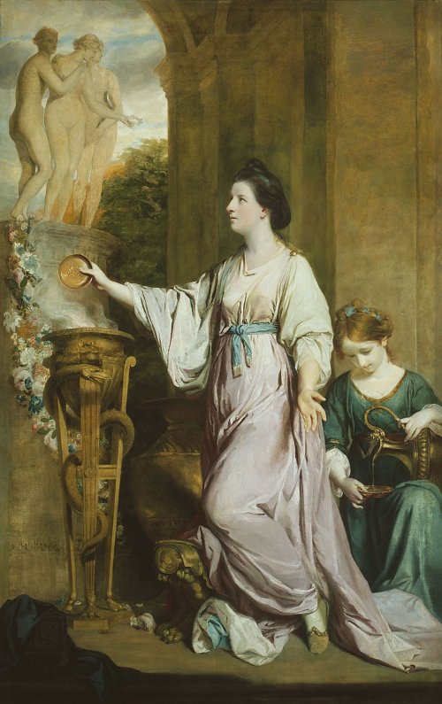 Joshua Reynolds Lady Sarah Bunbury Sacrificing to the Graces Wandbild