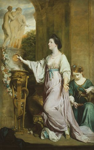 Joshua Reynolds Lady Sarah Bunbury Sacrificing to the Graces Wandbild