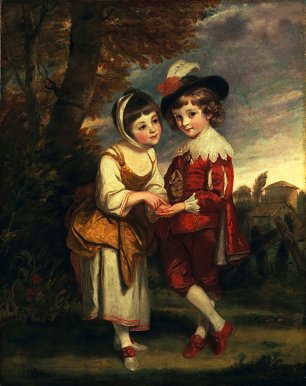 Joshua Reynolds Lord Henry Spencer and Lady Charlotte Spence Wandbild