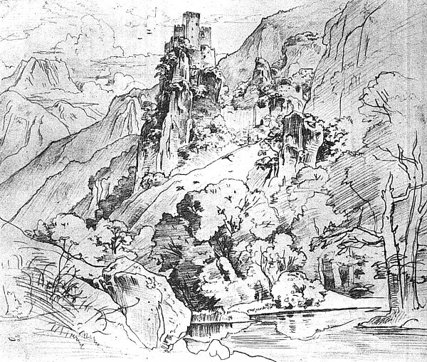 Ludwig Richter Felsenburg Wandbild