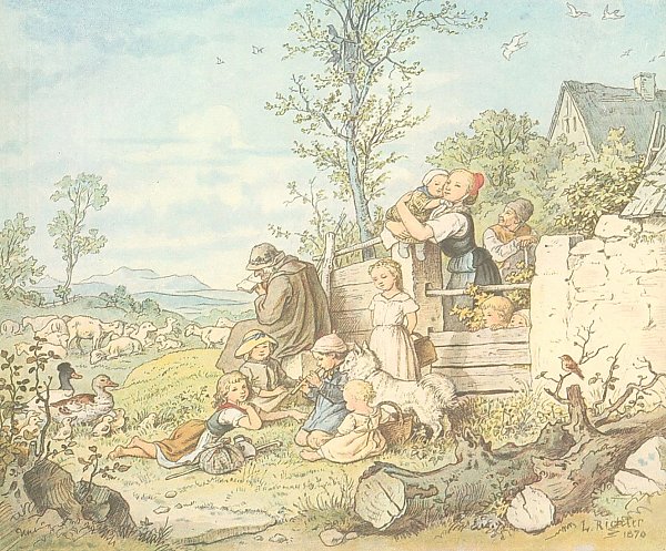 Ludwig Richter Fruehling Wandbild
