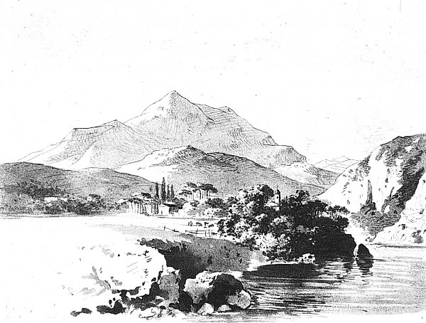 Ludwig Richter Gegend bei Nizza Wandbild