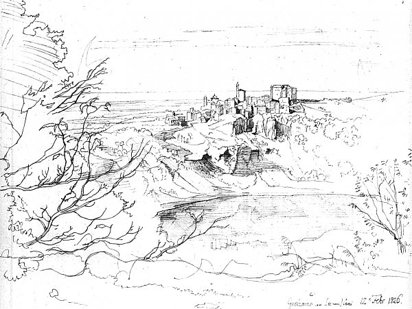 Ludwig Richter Genzano mit dem Nemisee Wandbild
