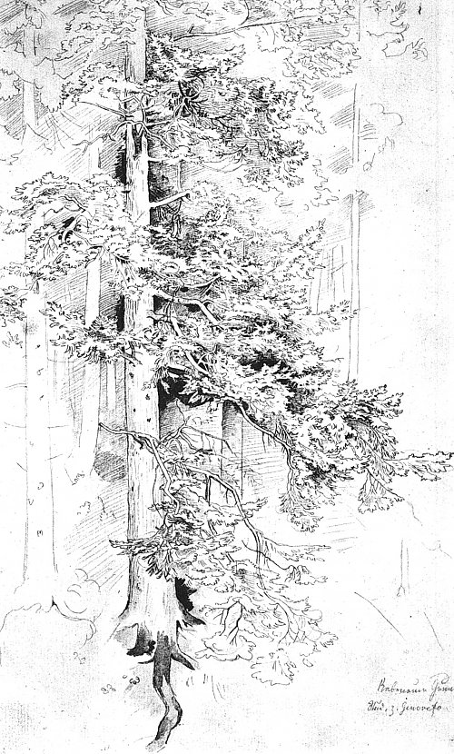 Ludwig Richter Im Rabenauer Grund Studie zu Genoveva Wandbild