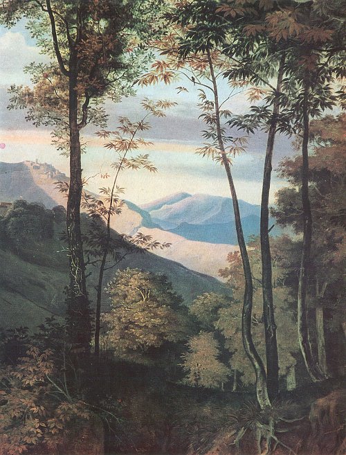 Ludwig Richter Rocca di Mezzo im Sabinergebirge Detail 2 Wandbild