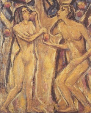 Christian Rohlfs Adam und Eva Wandbild