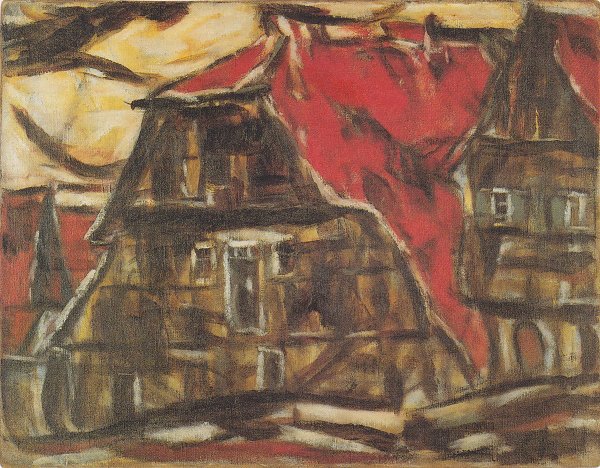 Christian Rohlfs Altes Haus in Dinkelsbuehl Wandbild