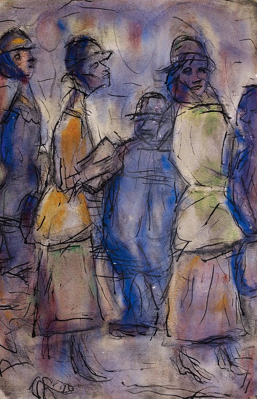 Christian Rohlfs Auf der Strasse Wandbild