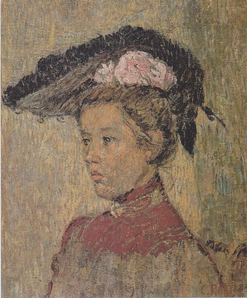 Christian Rohlfs Dame mit Hut Wandbild