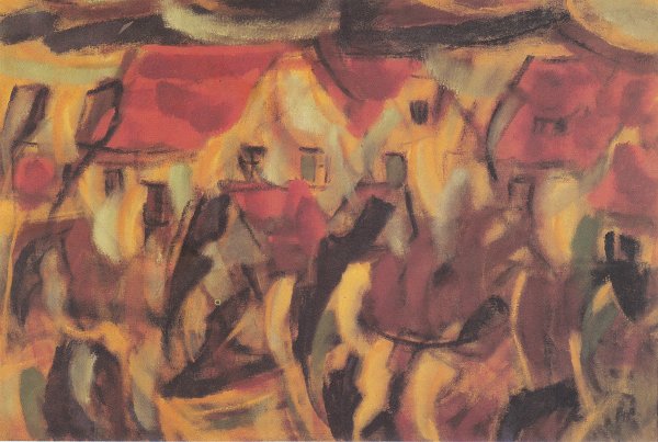 Christian Rohlfs Dorf Wandbild