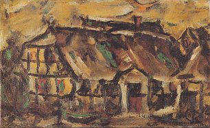 Christian Rohlfs Holsteinisches Bauernhaus Wandbild
