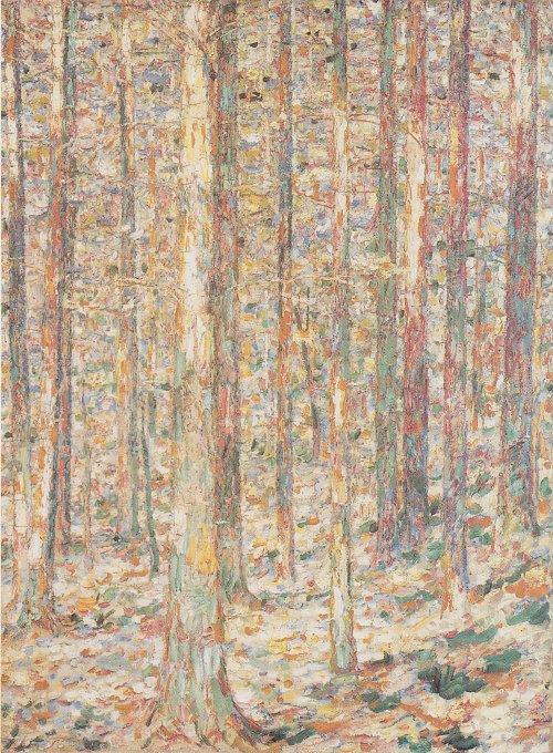 Christian Rohlfs Kiefernstaemme im Sonnenlicht Wandbild