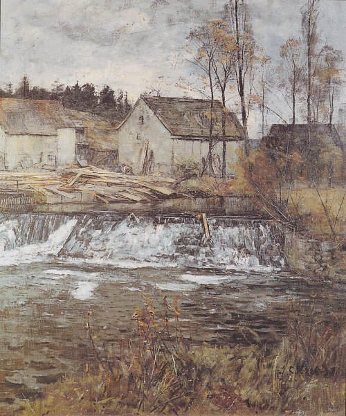 Christian Rohlfs Schneidemuehle an der Ilm Wandbild