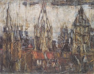 Christian Rohlfs Tuerme von Soest Wandbild