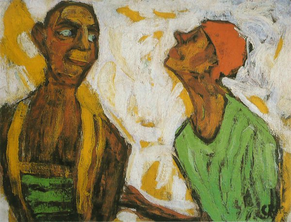 Christian Rohlfs Unterhaltende Clowns Wandbild