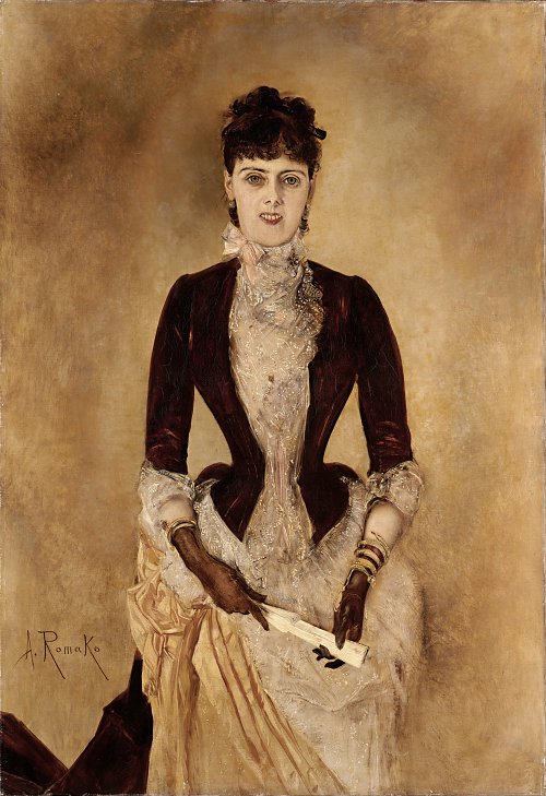 Anton Romako Portrait of Isabella Reisser Wandbild
