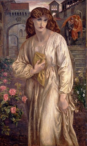 Dante Gabriel Rossetti Salutation of Beatrice Wandbild