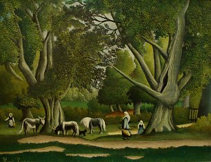 Henri Rousseau Landscape with Milkmaids Wandbild