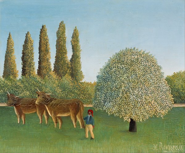 Henri Rousseau Meadowland The Pasture Wandbild