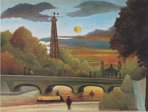 Henri Rousseau Seine und Eiffelturm in der Abendsonne Wandbild