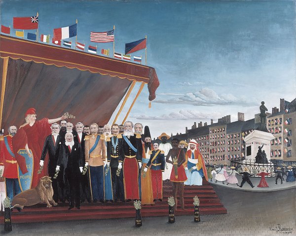 Henri Rousseau The Representatives of Foreign Powers Coming to Greet the Republic as a Sign of Peace Wandbild