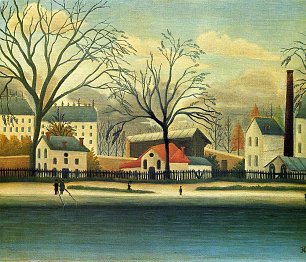 Henri Rousseau suburban scene Wandbild