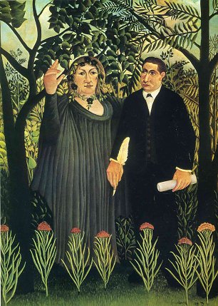 Henri Rousseau the muse inspiring the poet Wandbild