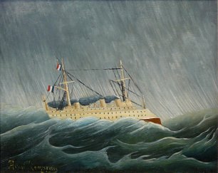 Henri Rousseau the storm tossed vessel Wandbild