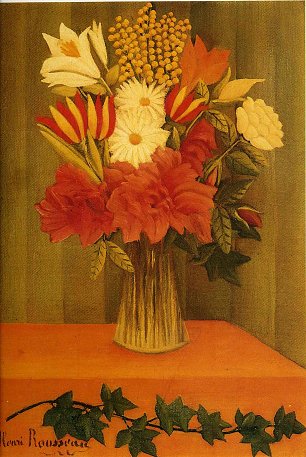 Henri Rousseau vase of flowers Wandbild