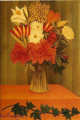 Henri Rousseau vase of flowers Wandbild