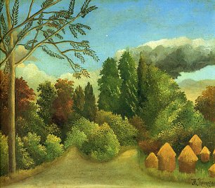 Henri Rousseau view of the banks of the oise Wandbild