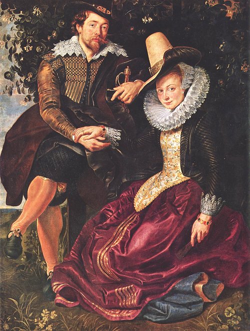 Peter Paul Rubens SelbstPortrait des Malers mit seiner Frau Isabella Brant in der Geissblattlaube Wandbild