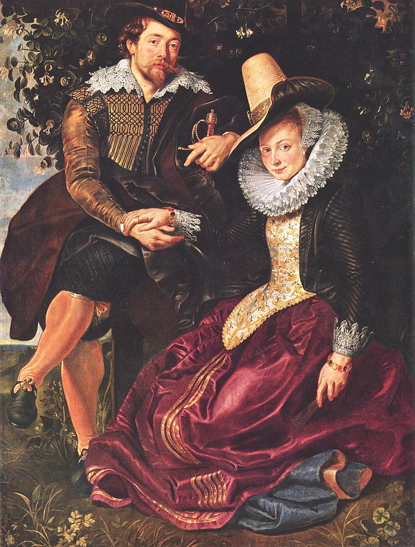 Peter Paul Rubens SelbstPortrait des Malers mit seiner Frau Isabella Brant in der Geissblattlaube