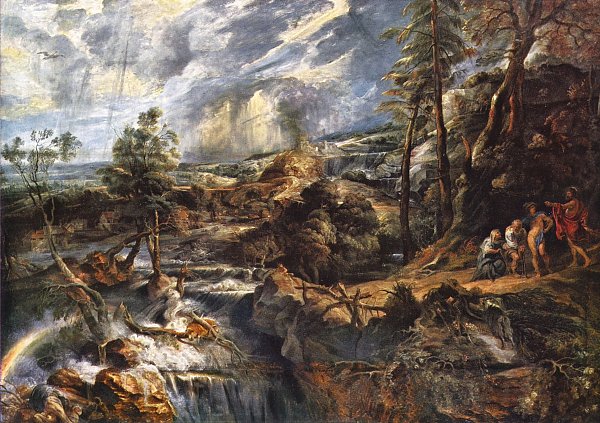Rubens Gewitterlandschaft mit Philemon und Baucis