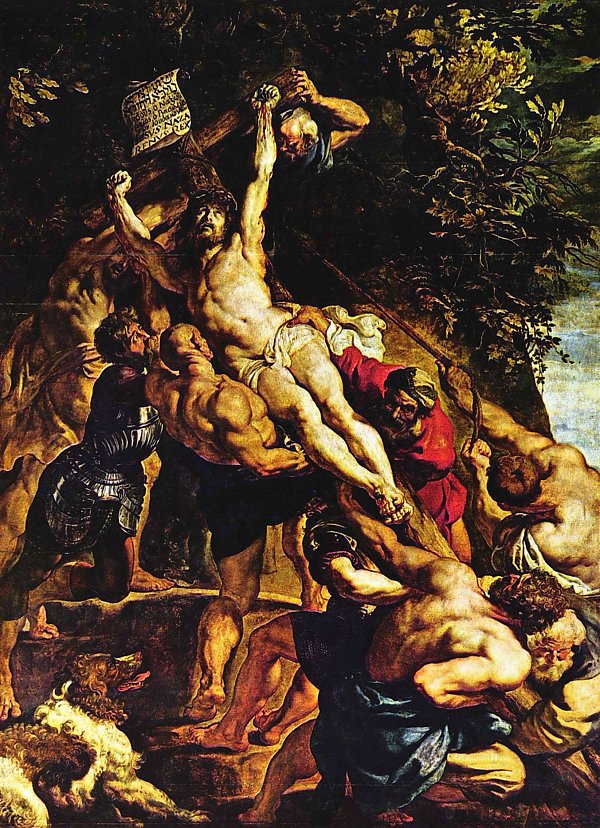 Rubens Kreuzaufrichtung Triptychon Mitteltafel Kreuzaufrichtung