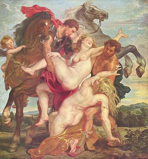 Rubens Raub der Toechter des Leukippos Wandbild