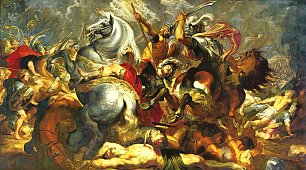 Rubens Sieg und Tod des Konsuls Decius Mus in der Schlacht Wandbild