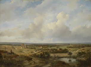 Andreas Schelfhout Gezicht op Haarlem Wandbild