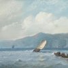 Andreas-Schelfhout-Shipping-near-a-rocky-coast