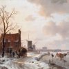 Andreas-Schelfhout-Winter-landscape-with-horses-on-the-ice