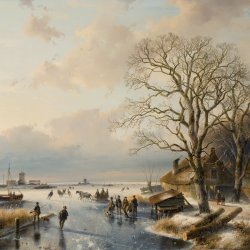 Andreas-Schelfhout-Winter-landscape