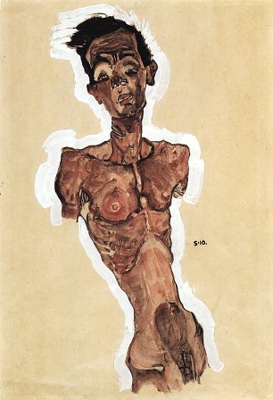 Egon Schiele Akt SelbstPortraet 1 Wandbild