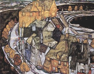 Egon Schiele Die Haueserbogen oder Inselstadt Wandbild