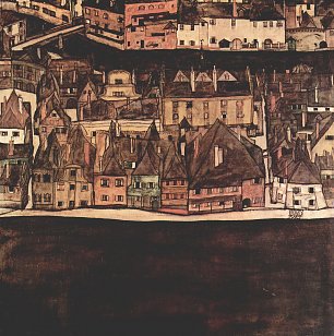 Egon Schiele Die kleine Stadt II Wandbild