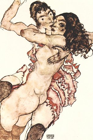 Egon Schiele Frauenpaar Wandbild