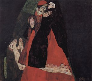 Egon Schiele Kardinal und Nonne Wandbild